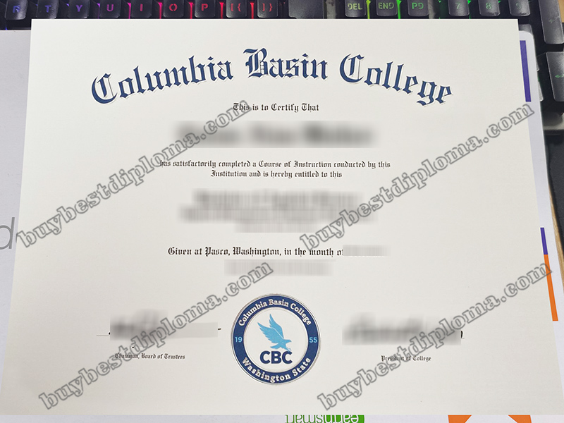 Columbia Basin College diploma, Columbia Basin College certificate,