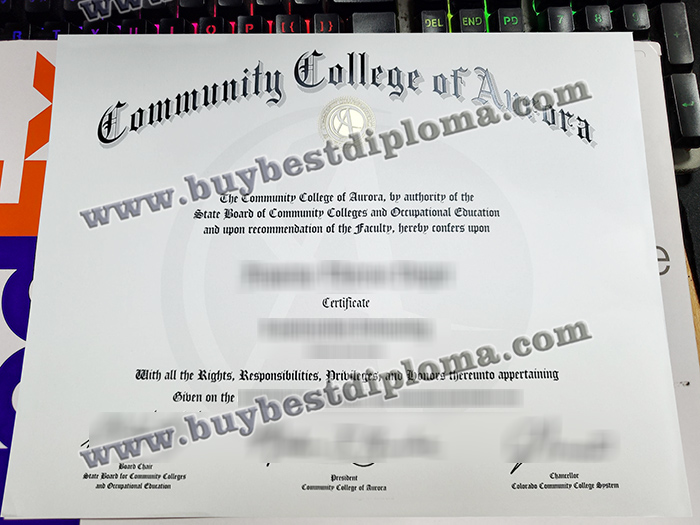 Community College of Aurora diploma, Community College of Aurora certificate,