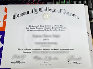 Community College of Aurora diploma, Community College of Aurora certificate,