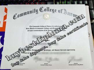 Community College of Aurora diploma, Community College of Aurora certificate,