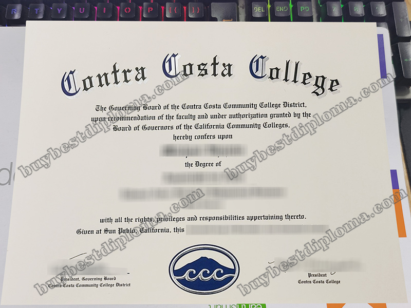 Contra Costa College diploma, Contra Costa College certificate,