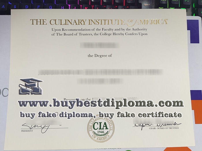 Culinary Institute of America diploma, fake Culinary Institute of America certificate,