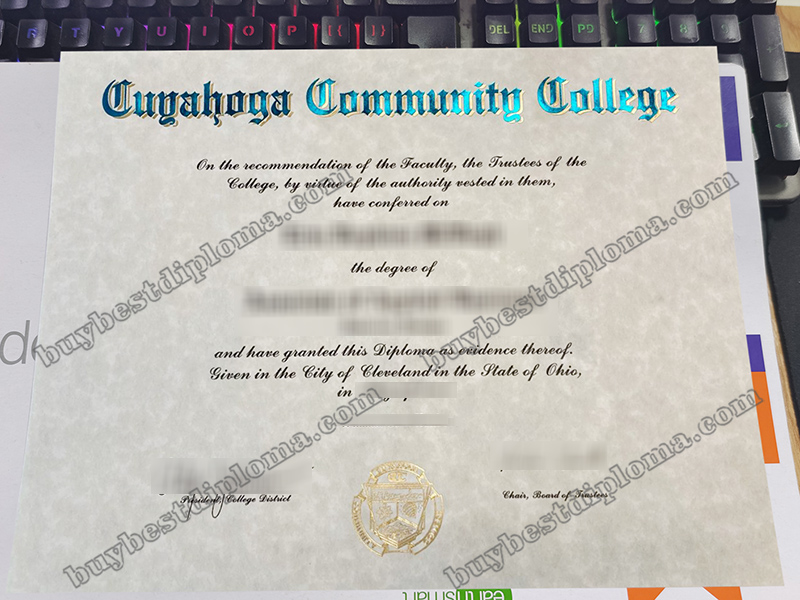 Cuyahoga Community College diploma, Cuyahoga Community College certificate,