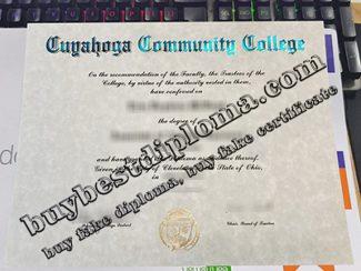 Cuyahoga Community College diploma, Cuyahoga Community College certificate,