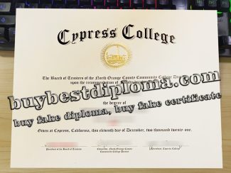 Cypress College diploma