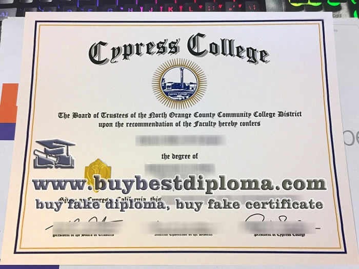 Cypress College diploma, Cypress College associate degree,