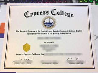 Cypress College diploma, Cypress College associate degree,