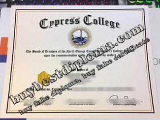 Cypress College diploma, Cypress College associate degree,