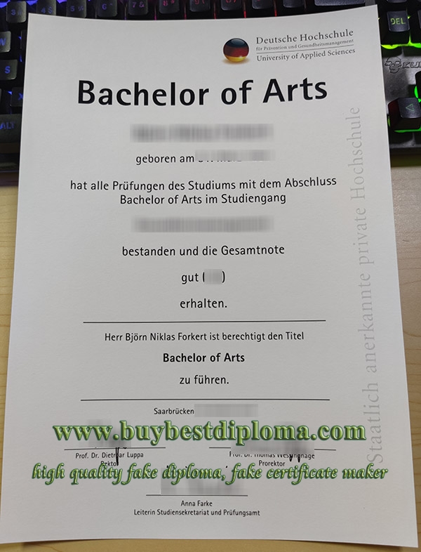 DHfPG URKUNDE, DHfPG diploma, fake DHfPG certificate,