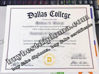 Dallas College diploma, Dallas College certificate,