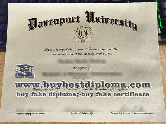 fake Davenport University diploma