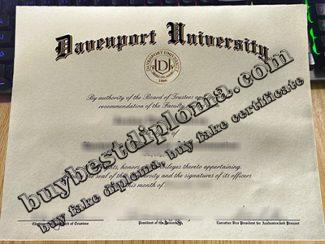 fake Davenport University diploma