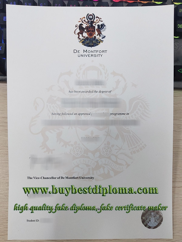 De Montfort University degree, De Montfort University certificate,