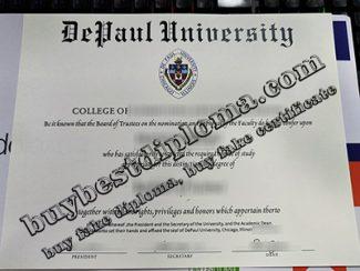 DePaul University diploma, DePaul University certificate,