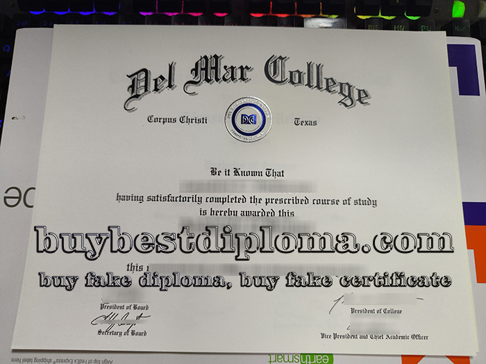 Del Mar College associate degree, Del Mar College diploma,