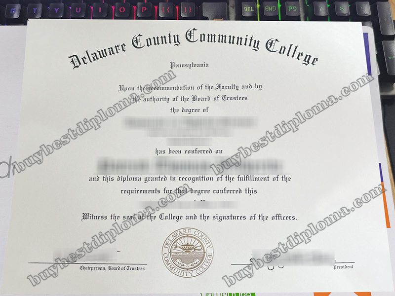 Delaware County Community College diploma, Delaware County Community College certificate,