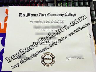 Des Moines Area Community College diploma, Des Moines Area Community College certificate,