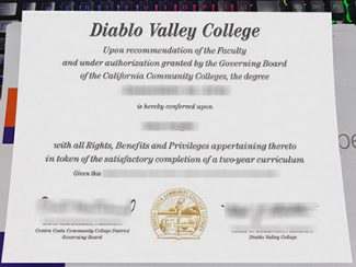 Diablo Valley College diploma, Diablo Valley College certificate,
