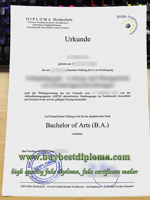 DIPLOMA Hochschule diploma, DIPLOMA Hochschule urkunde,