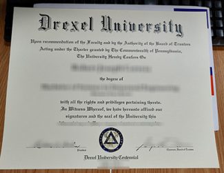 Drexel University diploma, Drexel University certificate,