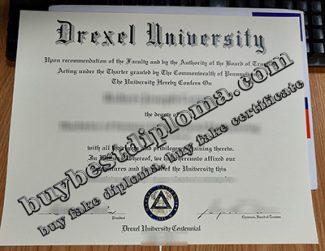 Drexel University diploma, Drexel University certificate,