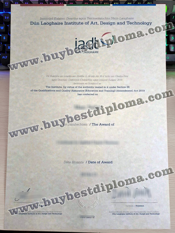 Dún Laoghaire Institute of Art Design and Technology diploma, IADT diploma,