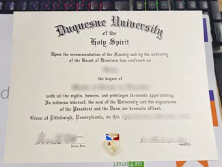 Duquesne University diploma, Duquesne University certificate,