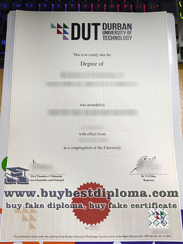 Durban University of Technology degree, Durban University of Technology certificate,
