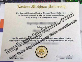 Eastern Michigan University diploma, Eastern Michigan University degree,