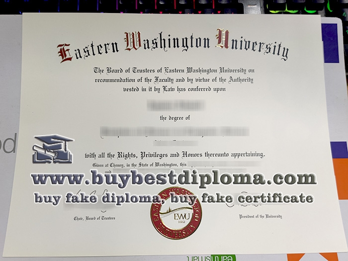 Eastern Washington University diploma, fake Eastern Washington University certificate,