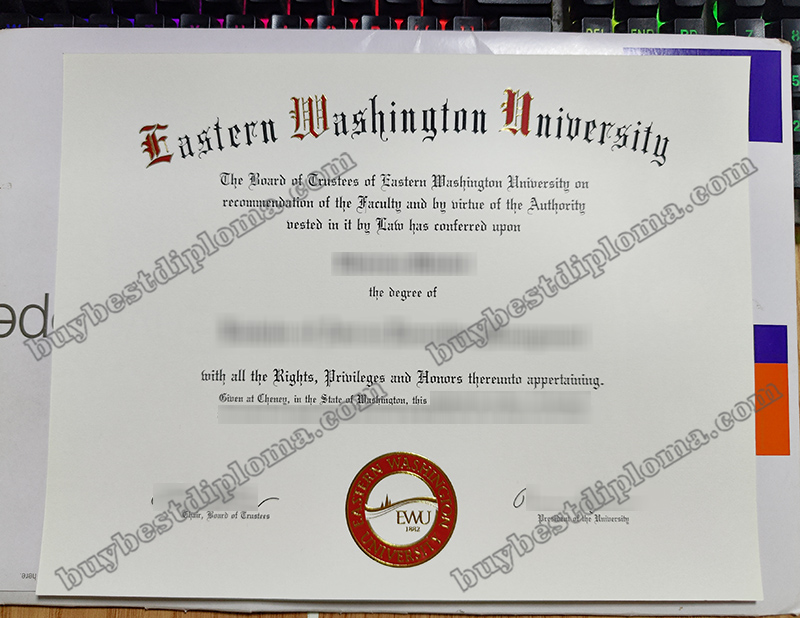 Eastern Washington University degree, EWU diploma certificate,