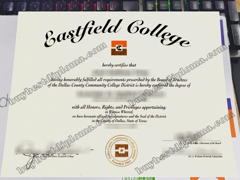 Eastfield College diploma, Eastfield College certificate,