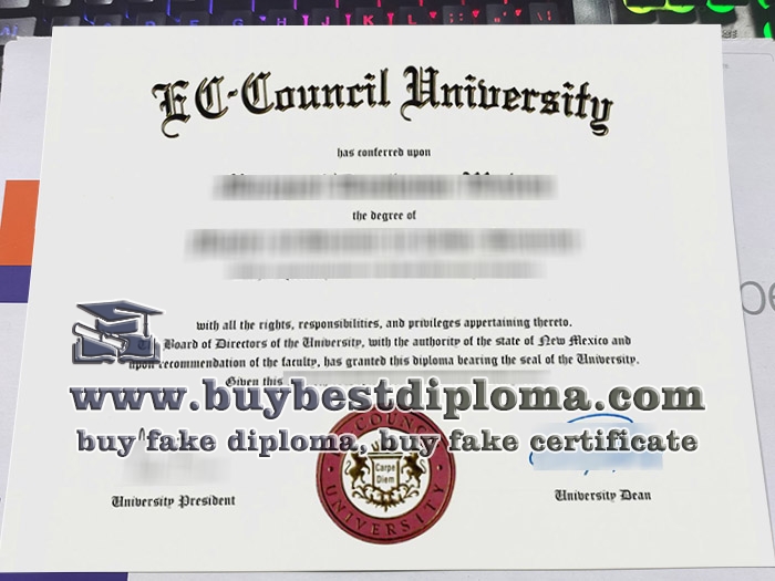 EC-Council University diploma, fake EC-Council University degree certificate,