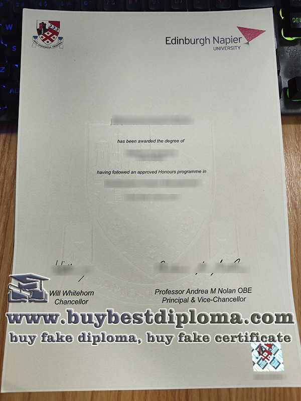 Edinburgh Napier University degree, Edinburgh Napier University diploma