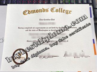 Edmonds College diploma, Edmonds College certificate,