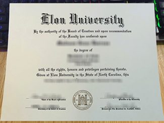 Elon University diploma, Elon University certificate,