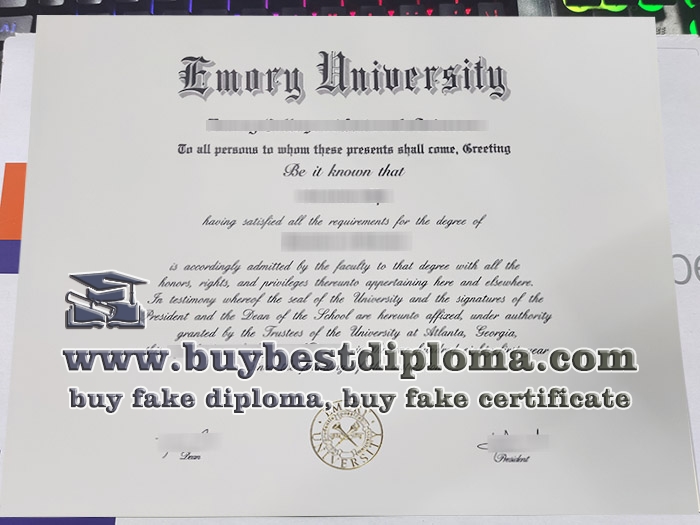 Emory University diploma, fake Emory University degree,