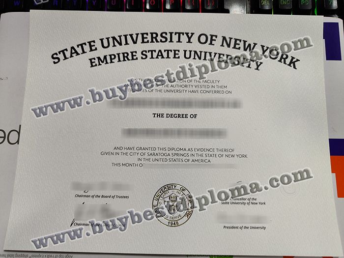 Empire State University diploma, Empire State College certificate,