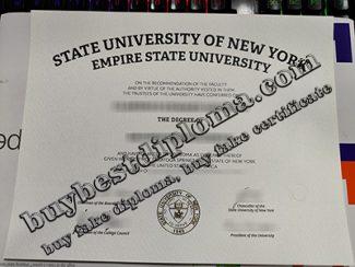 Empire State University diploma, Empire State College certificate,