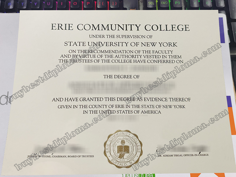 Erie Community College diploma, SUNY Erie certificate,