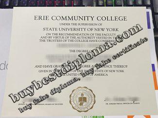 Erie Community College diploma, SUNY Erie certificate,