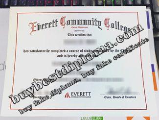 Everett Community College diploma, Everett Community College certificate,