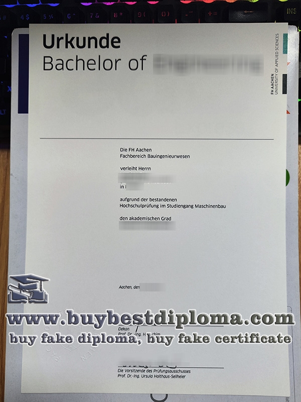 FH Aachen urkunde, FH Aachen degree,