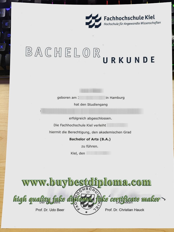 Fachhochshule Kiel degree, Fachhochshule Kiel urkunde,