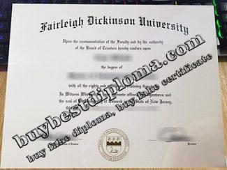 Fairleigh Dickinson University diploma, Fairleigh Dickinson University degree,