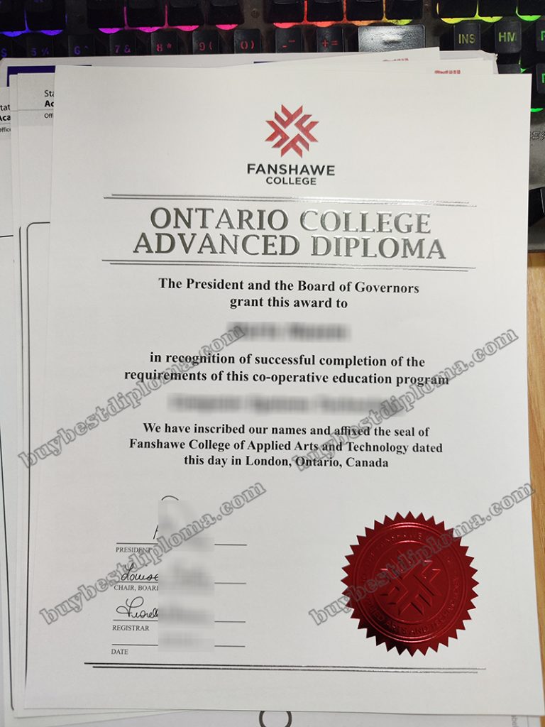 Fanshawe College diploma, Fanshawe College certificate,