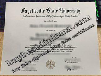 Fayetteville State University diploma, Fayetteville State University certificate,