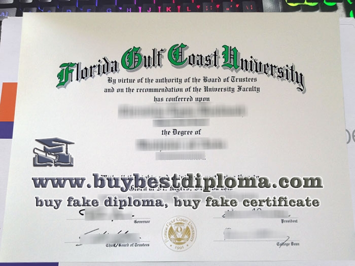 Florida Gulf Coast University degree, fake FGCU diploma,