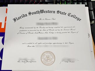 Florida SouthWestern State College diploma, Florida SouthWestern certificate,