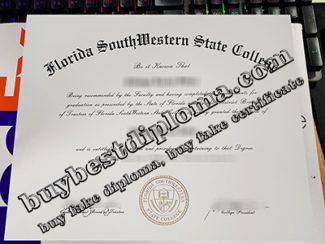 Florida SouthWestern State College diploma, Florida SouthWestern certificate,